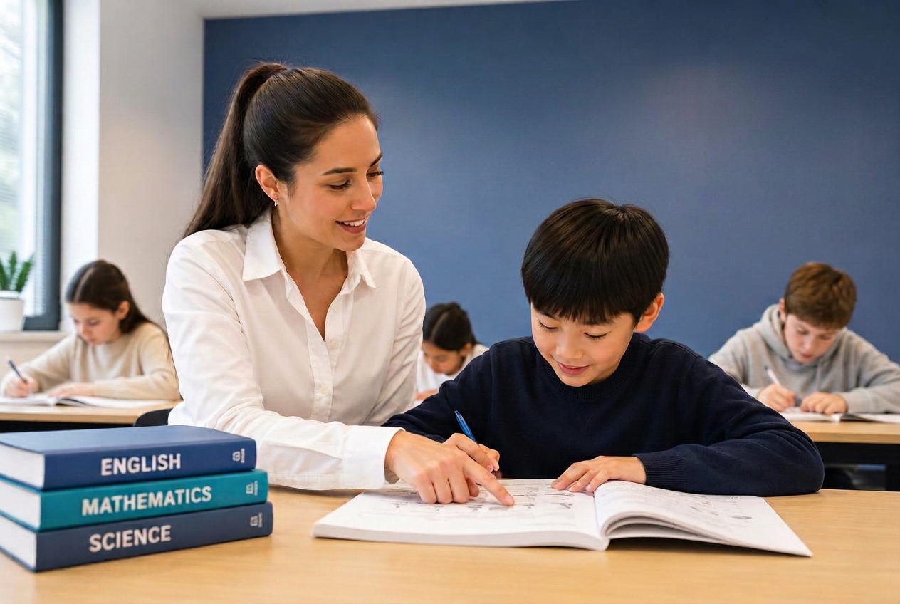 Students learning at the TutorLevel West London tuition centre